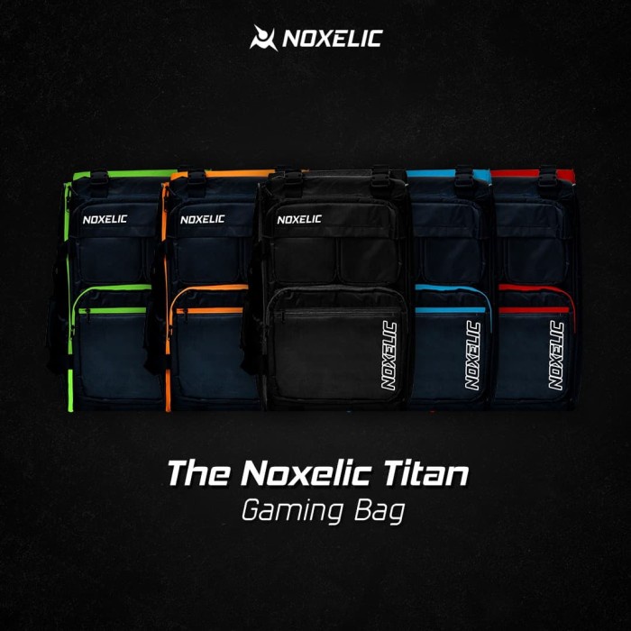 Noxelic Titan - Pro Gaming Bag (Blue) || Tas Ransel Gaming