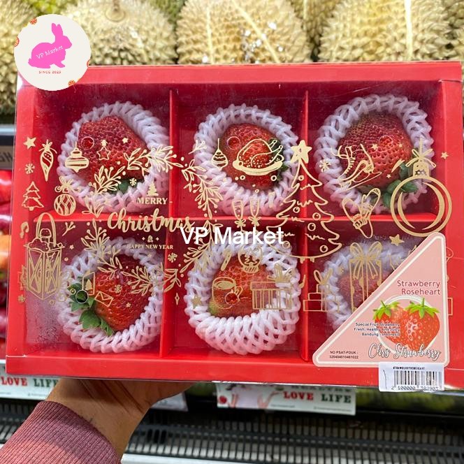 

Strawberry Rose Heart Special Gift Box | Buah strawberry Fresh | Box