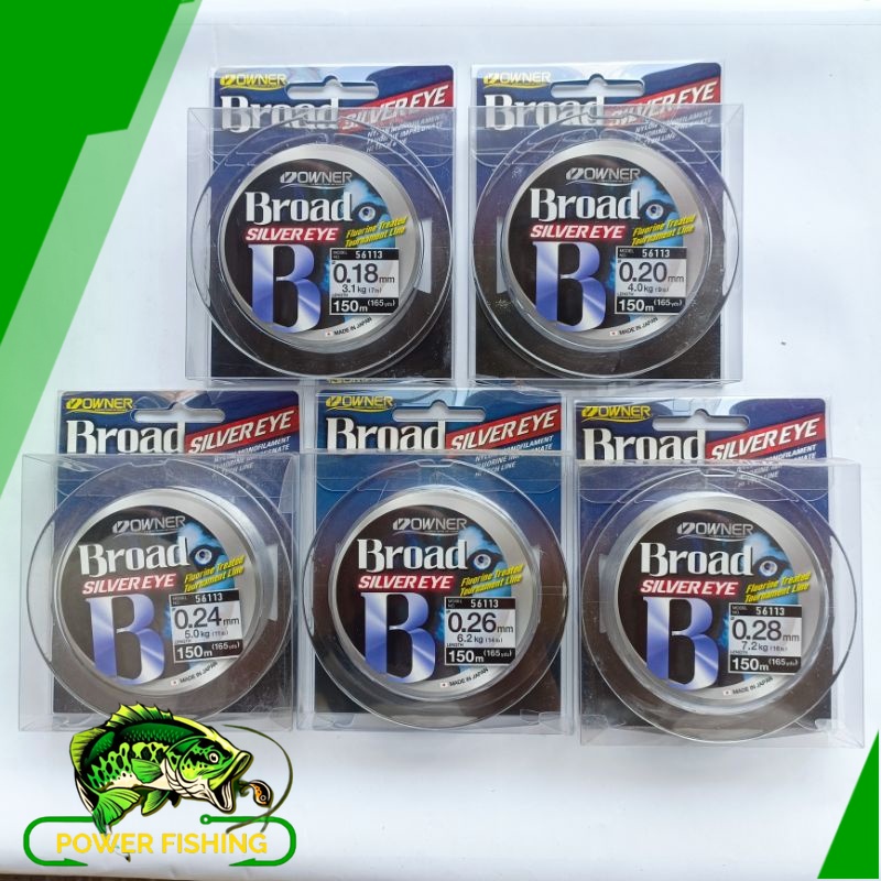 Senar owner broad 150 meter silver eye/ senar owner warna putih