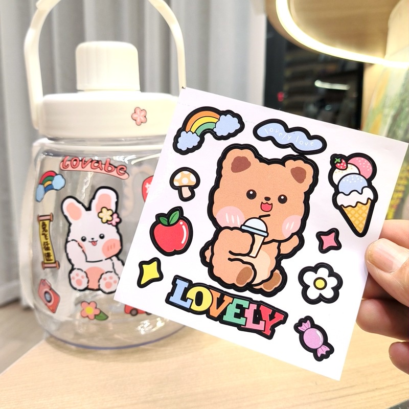 

(Nova) STICKER DIY AESTHETIC KARAKTER KARTUN JEPANG/ STIKER AESTHETIC DIY BEAR BUNNY /BOTOL MINUM DAN DEKORASI LAIN NYA