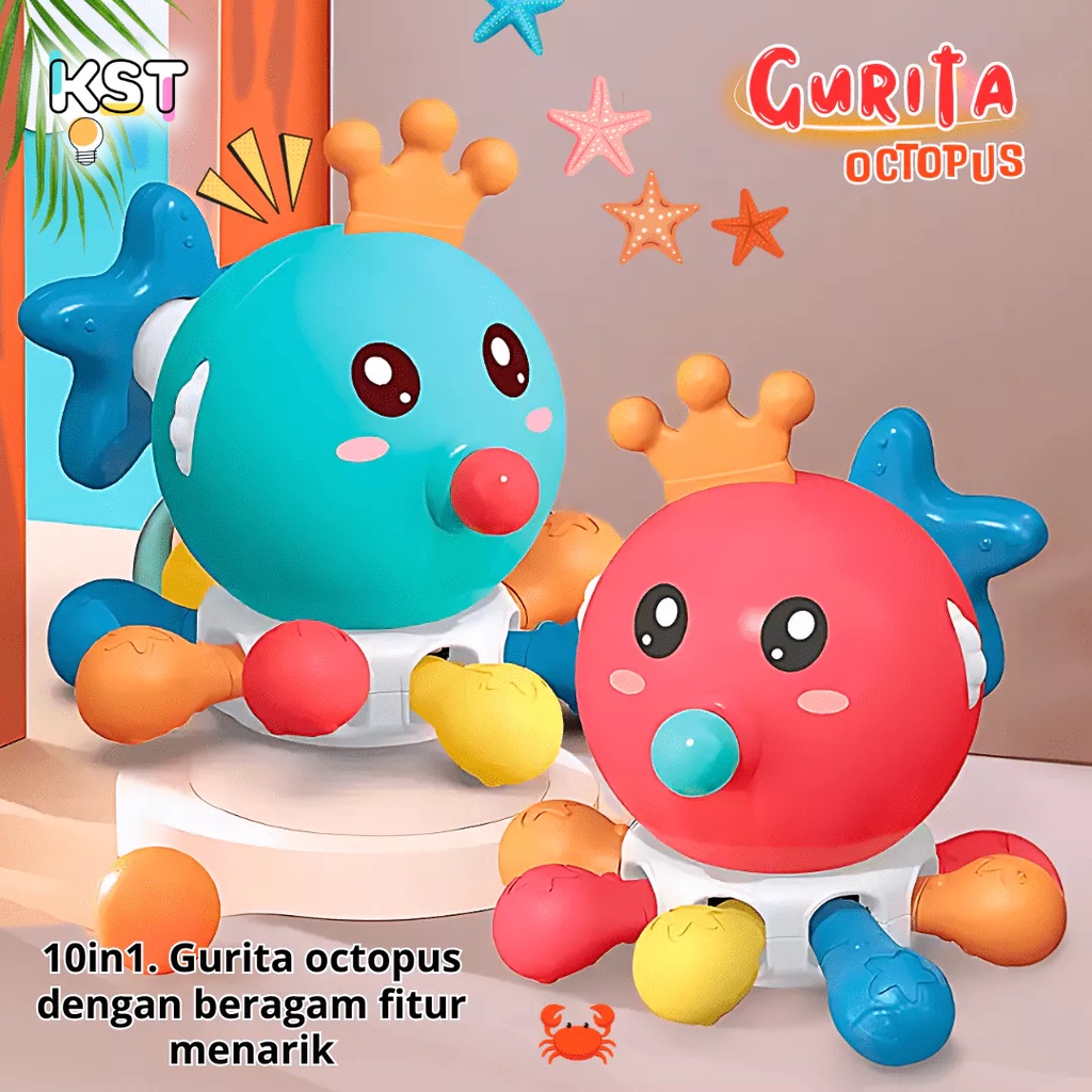 [KST] 10in1 Gurita Octopus Toys | Mainan Montessori Anak 1 2 3 4 Tahun | Hadiah Ulang Tahun Anak Lak