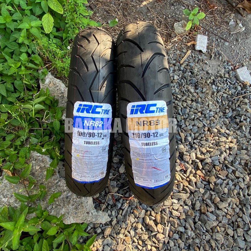 Ban Tubeless Depan 100/90-12 NR82 dan Belakang 110/90-12 NR83 IRC- Scoopy Donat