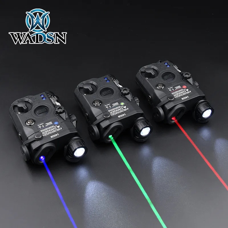 lampu laser WADSN PEQ 15 PEQ-15 Red Dot Green Blue Laser Pointer Sight For 20mm Picatinny Rail AR15 