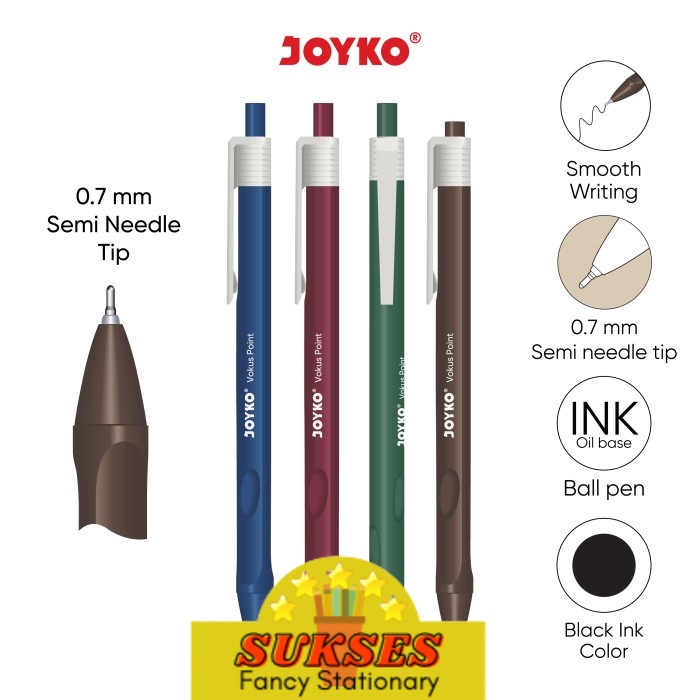 

Ball Pen Pulpen Pena Joyko BP-376 Vokus Point 0.7 mm