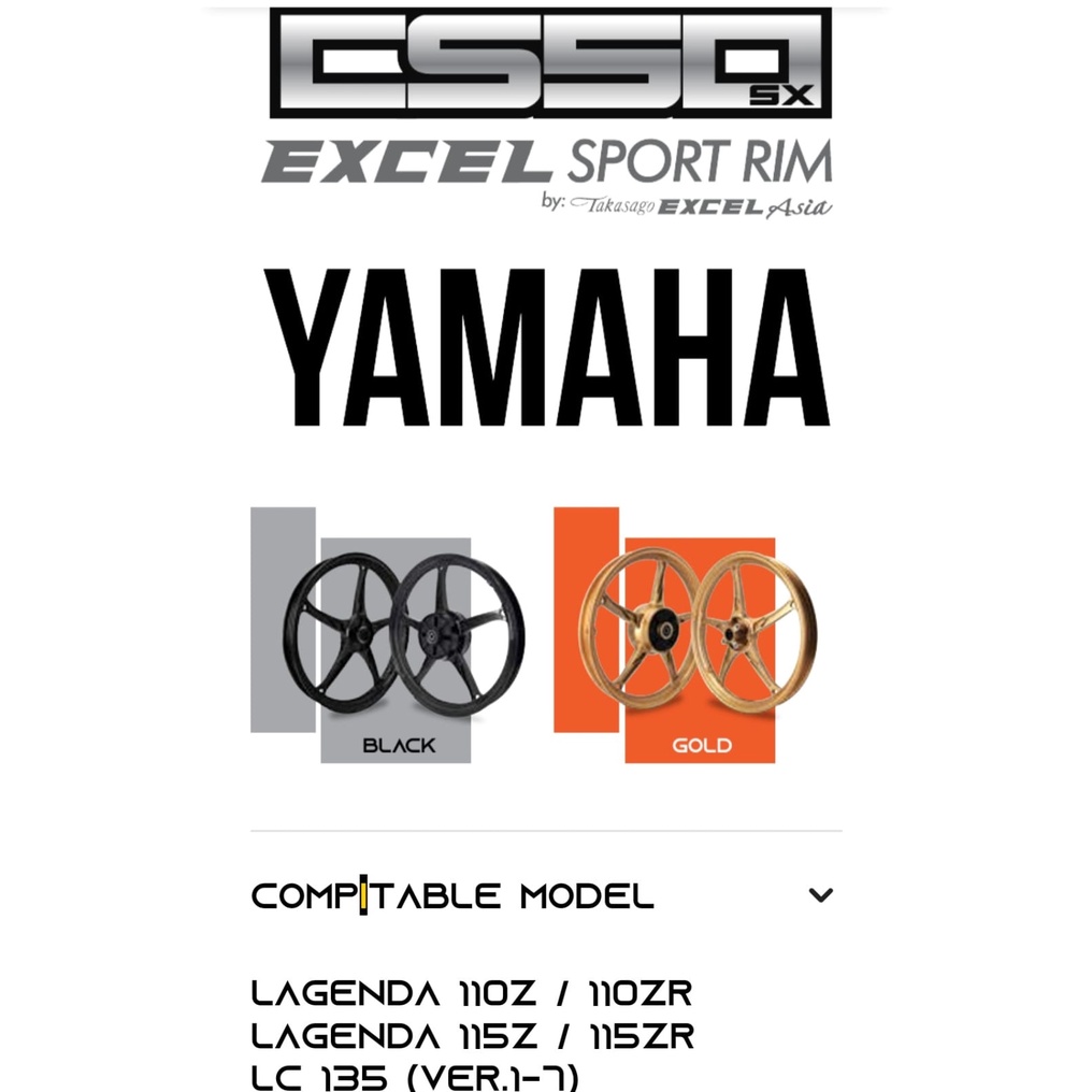 Velg Racing Takasago Excel Asia Casting CSA2 140/160 - 17 Jupiter Z