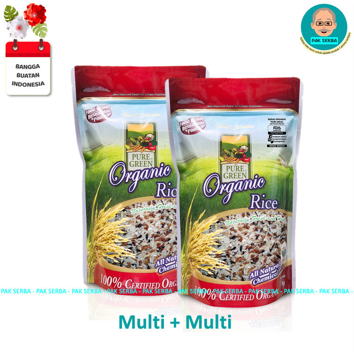 

Ready Beras Organik Pure Green Multi Ethnic / Kombinasi All Varian (2 x 1kg)