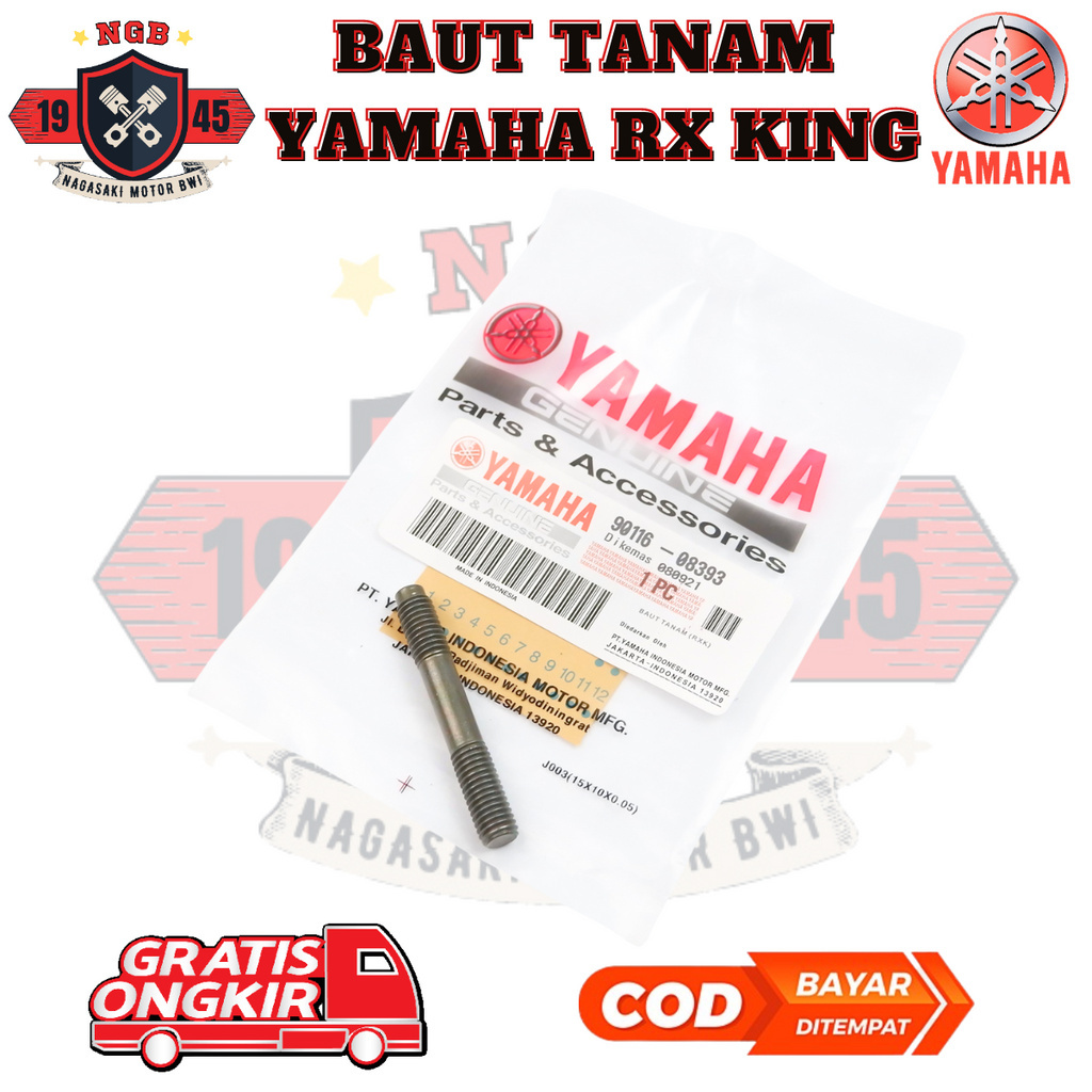 Baut Tanam Blok Head Yamaha RX King / Baut Tanam Blok Seher Motor RX-King & RX K - 90116-08393