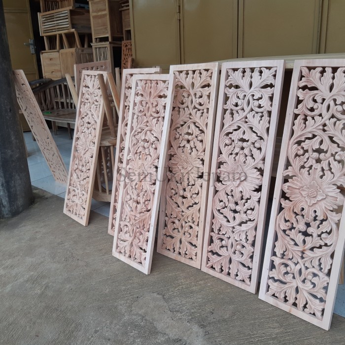 Ornamen ukir Ornamen Jendela Ornamen Loster Ukir Kayu Murah Custom SU3243