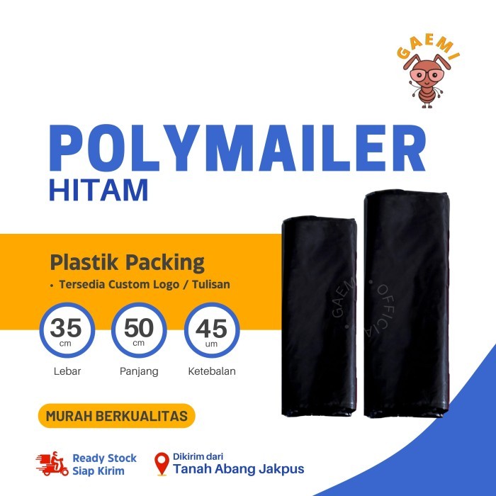 

Polymailer Gaemi 35x50 Isi 100pcs READY STOCK! - Hitam, Regular