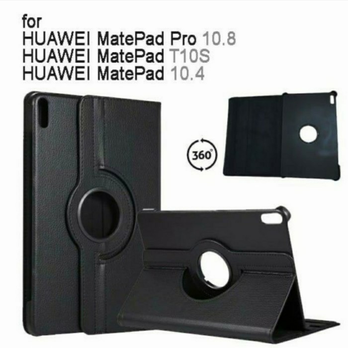 SARUNG TAB HUAWEI MATEPAD 10.8 - ROTARY CASE HUAWEI MATEPAD 10.4 - Hitam, MATEPAD 10.4 - BC1