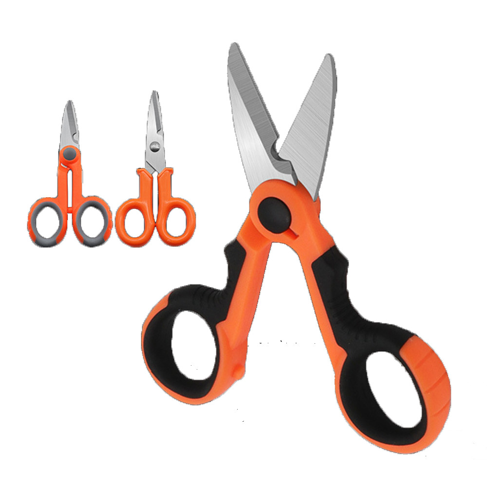 

1Piece Stainless Steel Scissors Household Shears Tools Electrician Scissors Stripping Wire Cut Tools for Fabrics / Paper / Cable