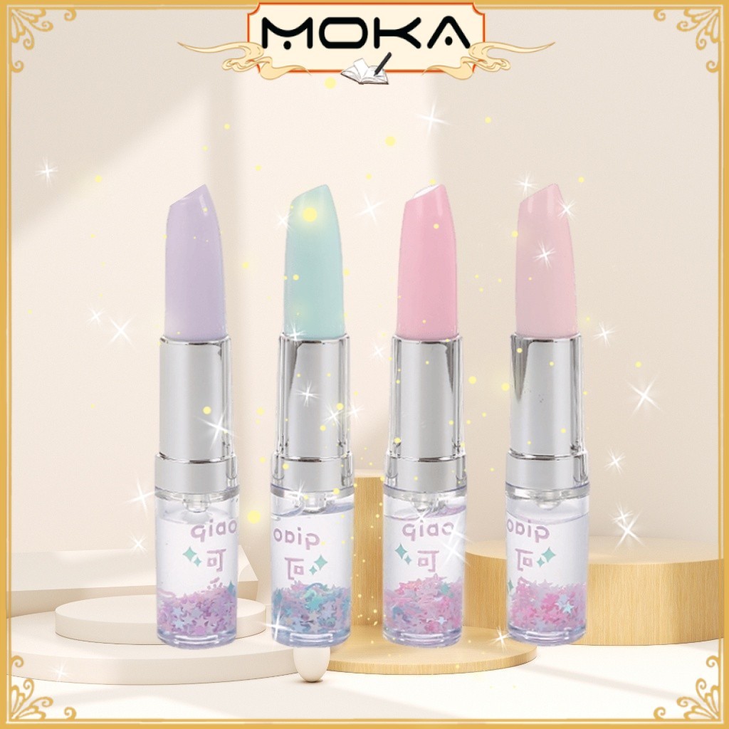 

MOKA PULPEN GEL MOTIF LIPSTICK GLITTER LUCU IMUT / BOLPEN GEL KARAKTER LIPSTIK MKP47