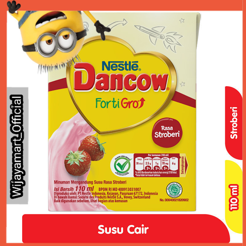 

Nestle Dancow FortiGro Susu UHT Stroberi Kotak 110 ml