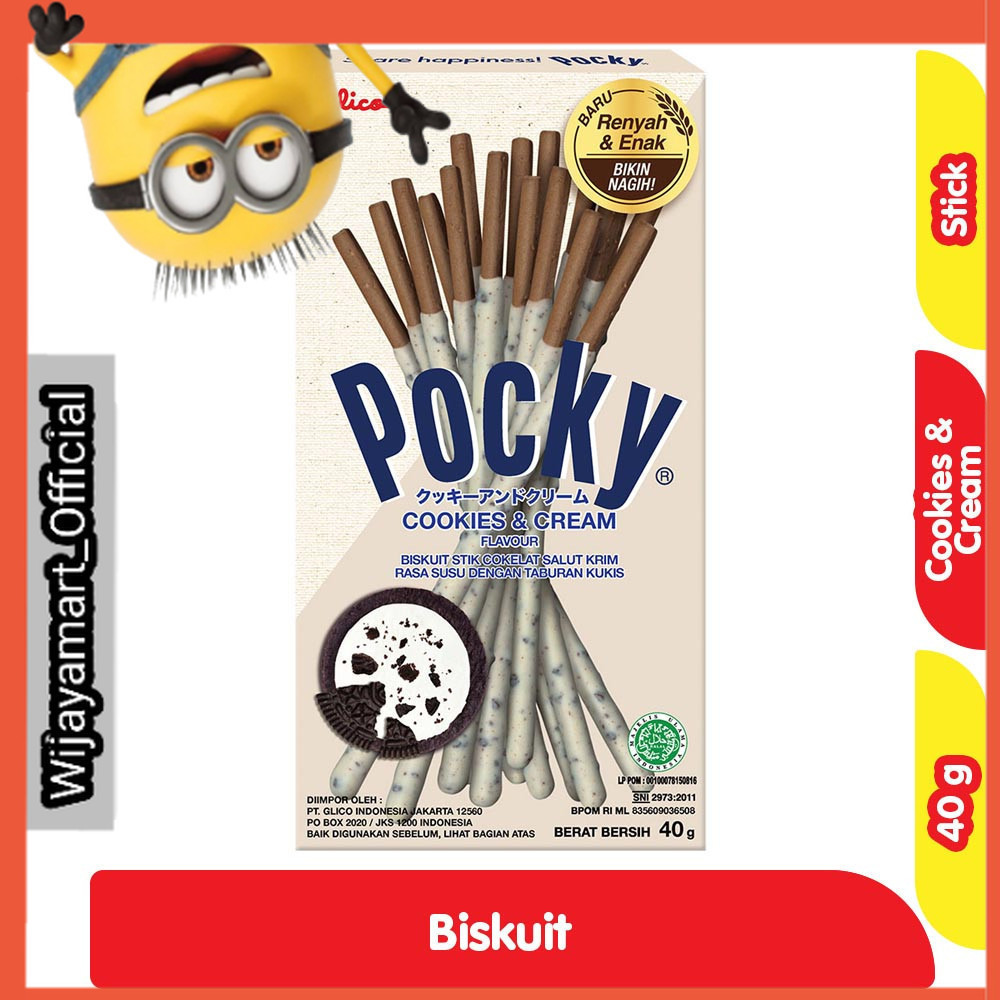 

Pocky Biskuit Stik Cookies & Cream 40 g