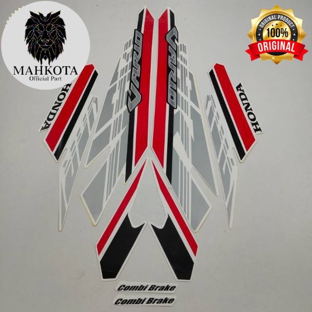 Original Asli Striping Stiker Polet list motor honda vario 125 2017 putih  motor  list body standar 
