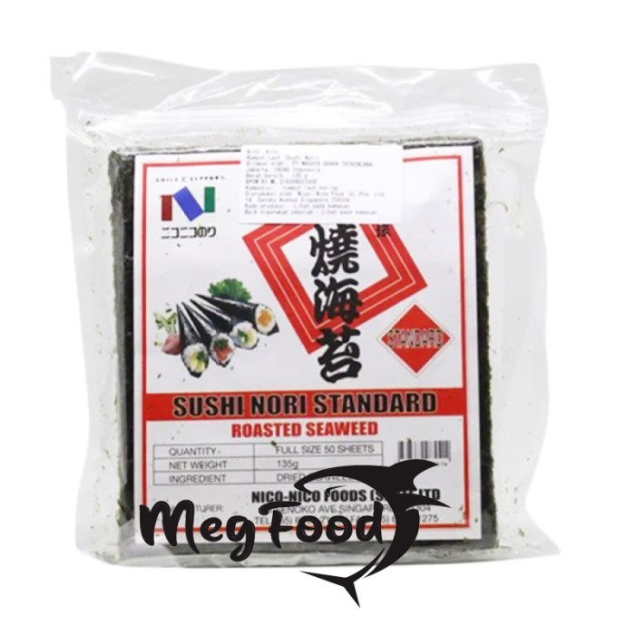 

Sushi Nori Nico Nico Roasted Seaweed 50 Lembar | Sushi Nori Standard