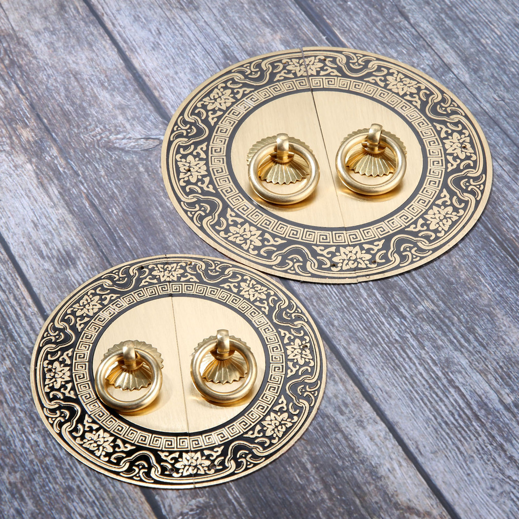 11/14cm Vintage Antique Brass Cabinet Handles Chinese Style Furniture Handle Drawer Knobs Wardrobe D