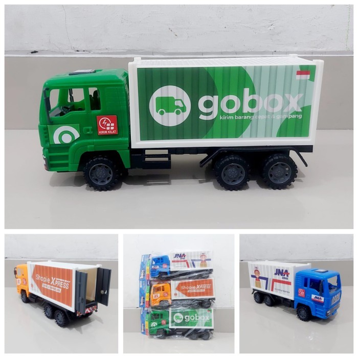 Mainan Mobil Truk Box - Miniatur Mobilan Truck Kontainer Anak Laki