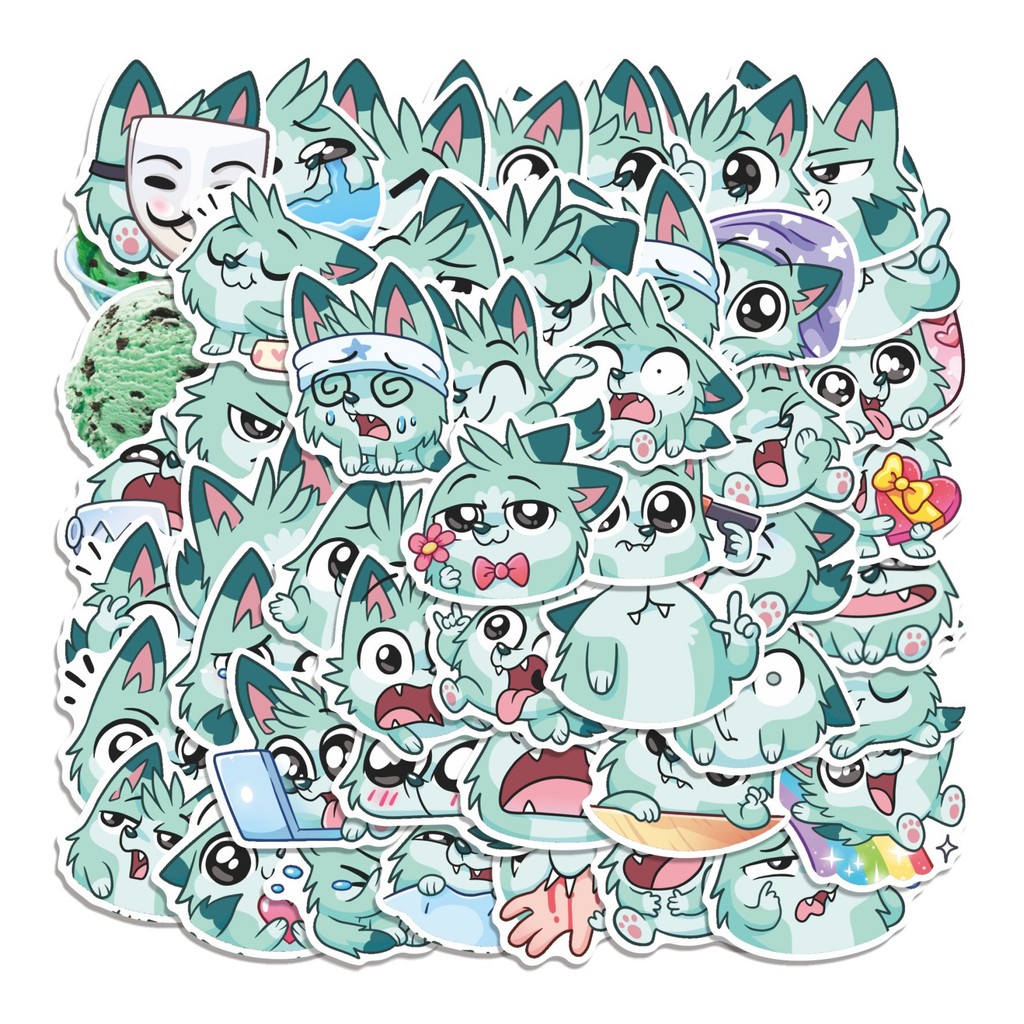 

COD 50 Pcs Stiker Mint Lucu Anti Air Untuk Dekorasi Notebook Sepeda Skateboard Handphone