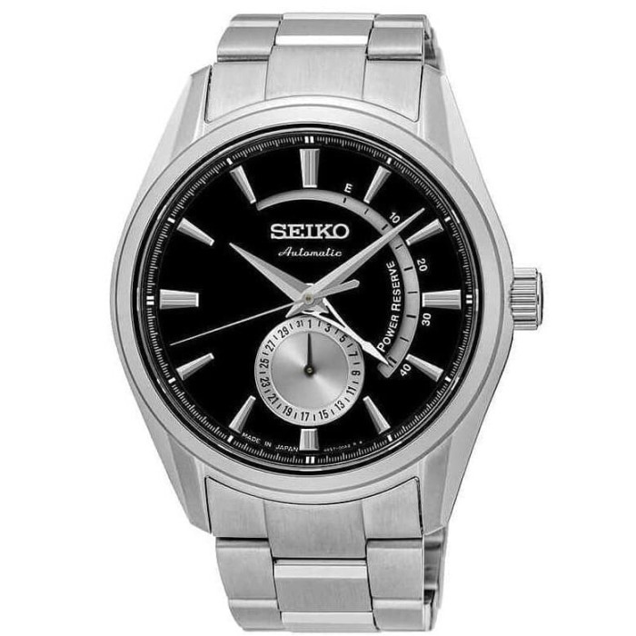 JAM TANGAN PRIA SEIKO SSA305J1 JDM PRESAGE AUTOMATIC STAINLESS TRAP SILVER BLACK