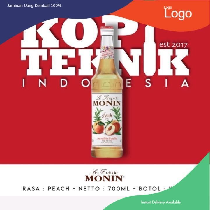 

Peach Syrup Monin 700--ml cocok untuk coffee latte