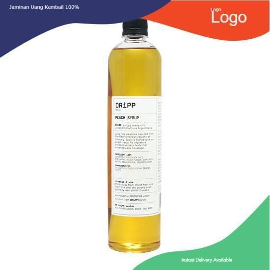 

Peach Syrup Dripp 760 ml muniman botol plastik