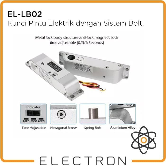 

Electric Drop Bolt Lock Access Door Delay 4 wire Bracket EL-LB02 - Fail secure