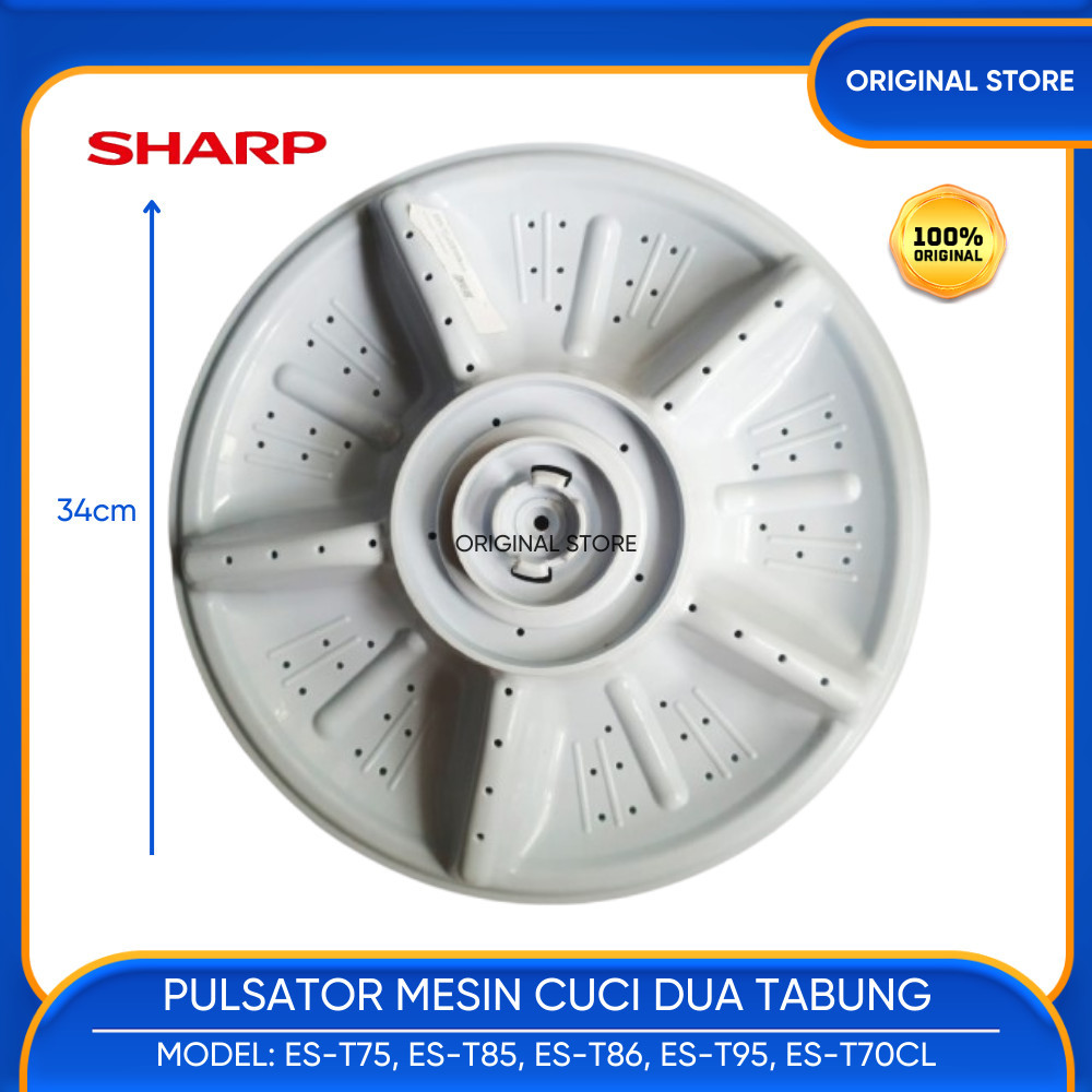 ORIGINAL SHARP BALING PULSATOR MESIN CUCI 2 TABUNG DIAMETER 34 CM