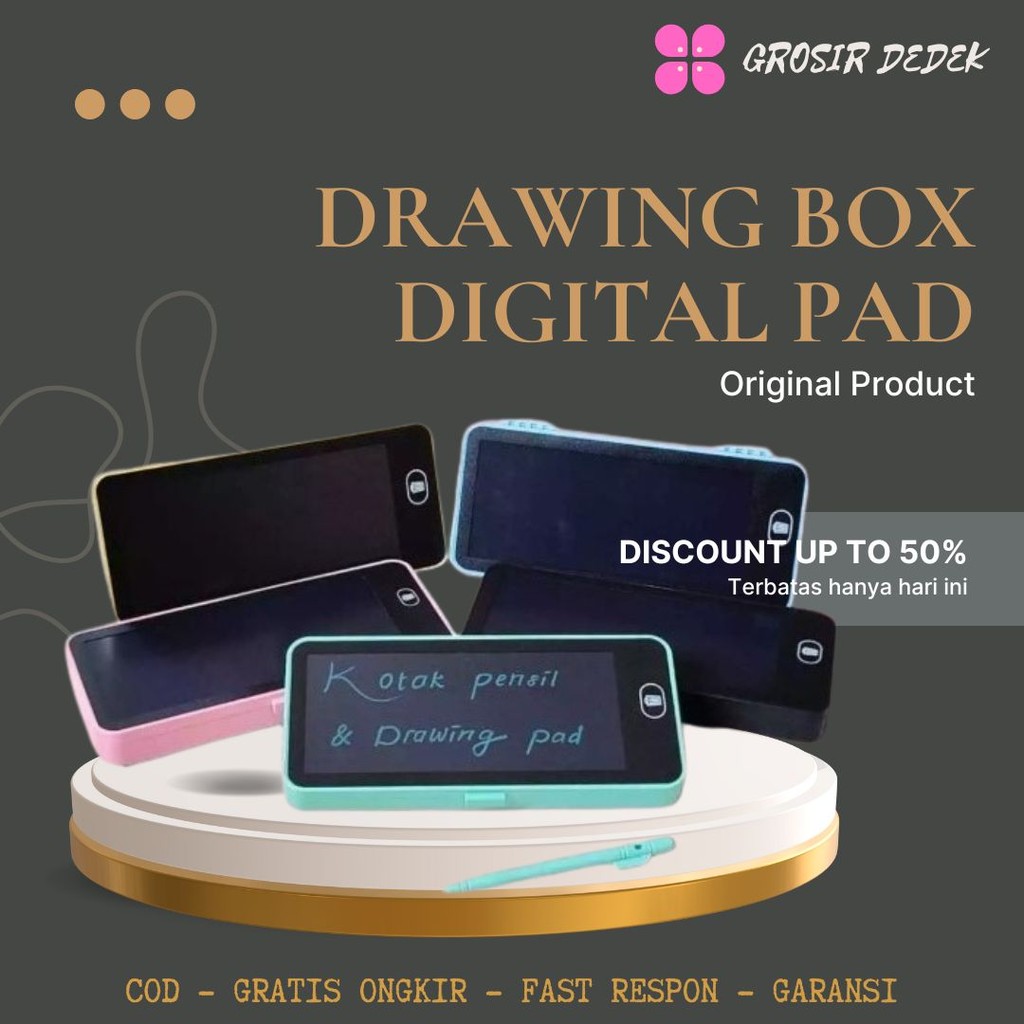 

Kotak Pensil Drawing Box LCD Papan Coret Kreatif Anak Dengan Digital Pad Edukasi