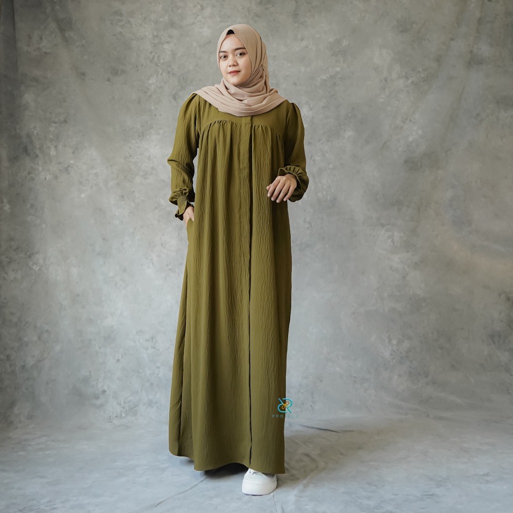D&R PROJECT _ Acc QUEELA DRESS || GAMIS CRINKLE PREMIUM || fashion muslim terbaru