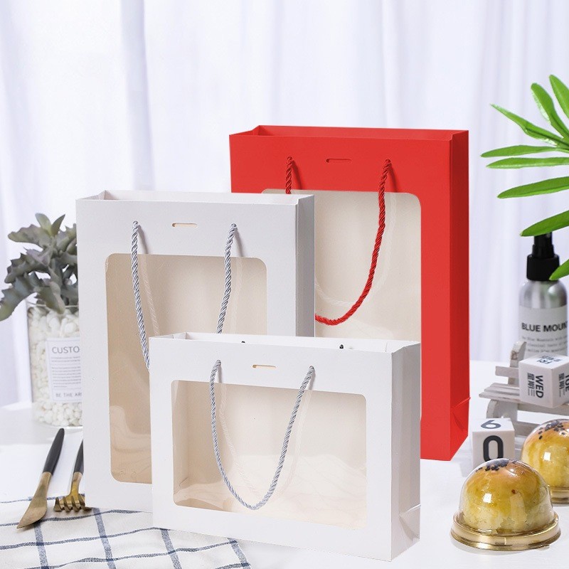 

Paper Bag Tali Souvenir Hampers Gift Packaging / Window Mika Premium Tenteng Paperbag Jendela Mika