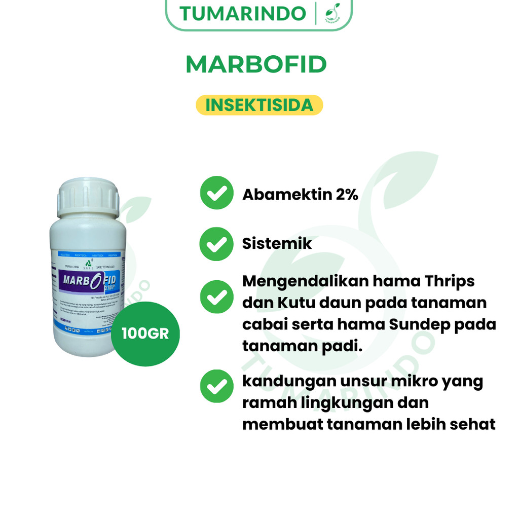 Marbofid 100GR Abamektin 2% Insektisida  Sistemik Mengendalikan Hama Thrips dan Kutu Daun Pada Cabai