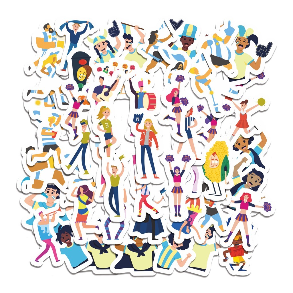 

COD 50 Pcs Stiker Supporter Lucu Anti Air Untuk Dekorasi Notebook Sepeda Skateboard Handphone
