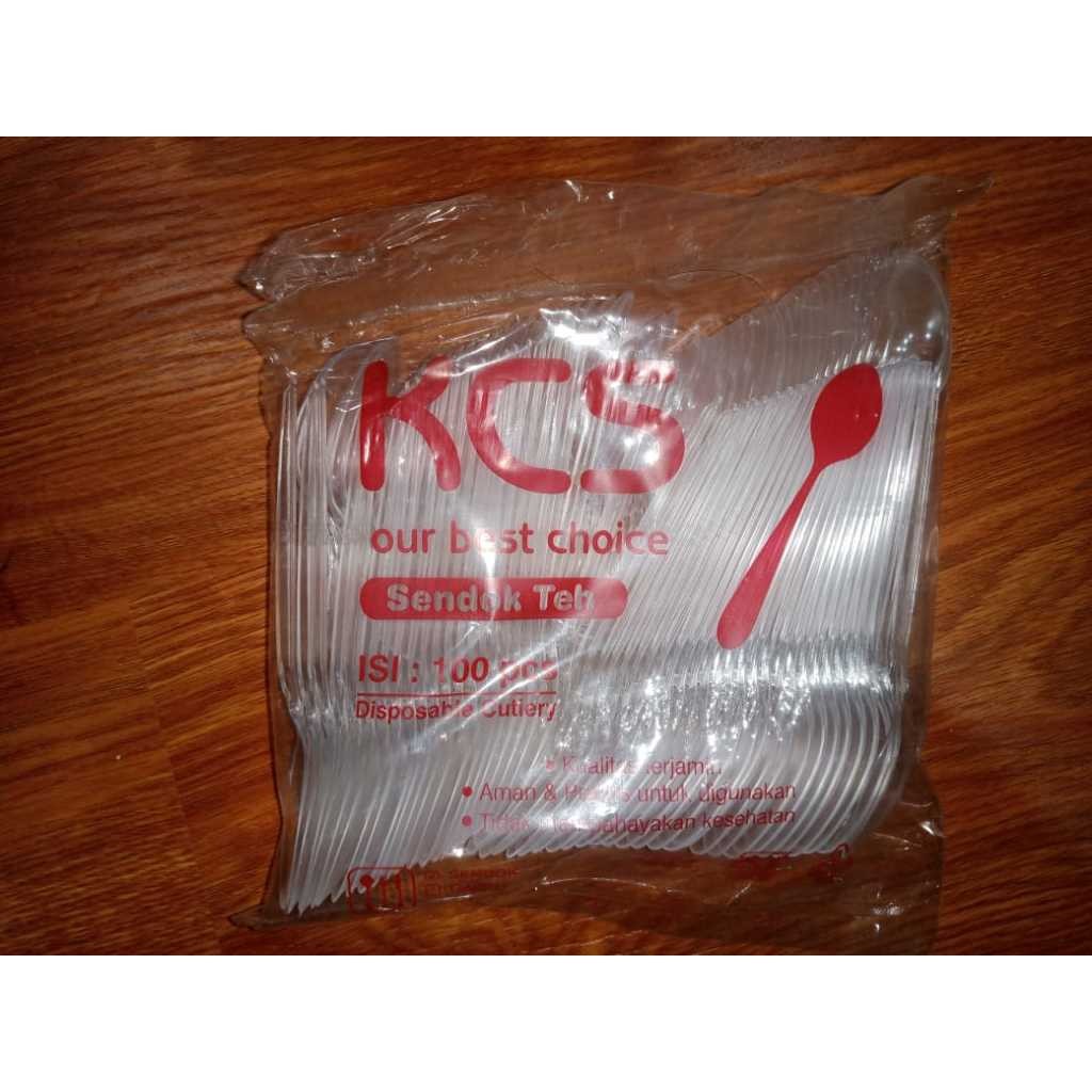 MF✨Sendok Teh Plastik KCS /Sendok Puding KCS