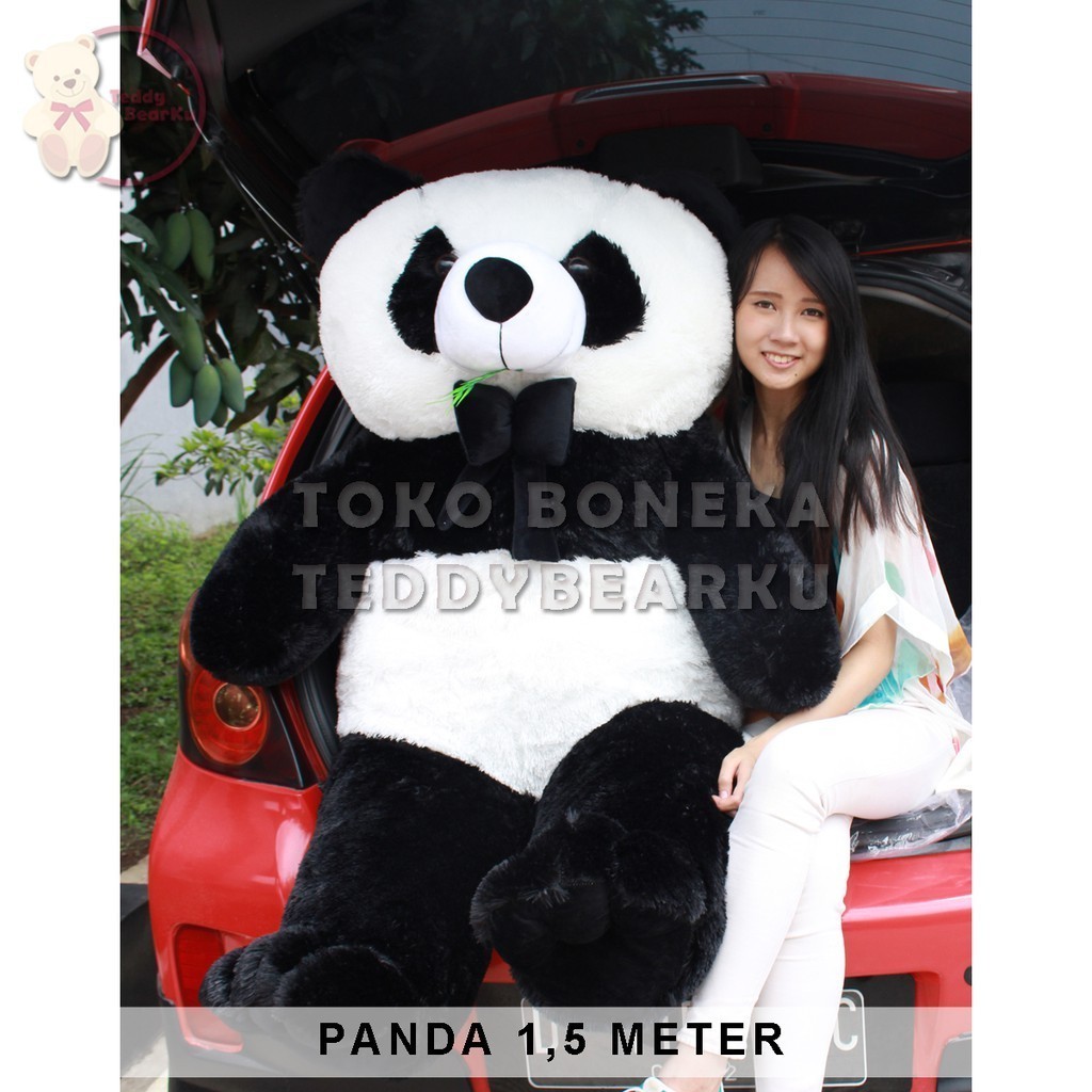 Boneka Panda 1 Meter Hitam-Putih boneka panda hitam putih boneka panda super jumbo