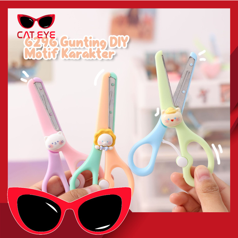 

PROMO - 6296 Gunting DIY Motif Karakter / Portable Mini Size Scissors / Gunting Lucu Alat Sekolah Anak / Gunting Kecil Boneka Lucu