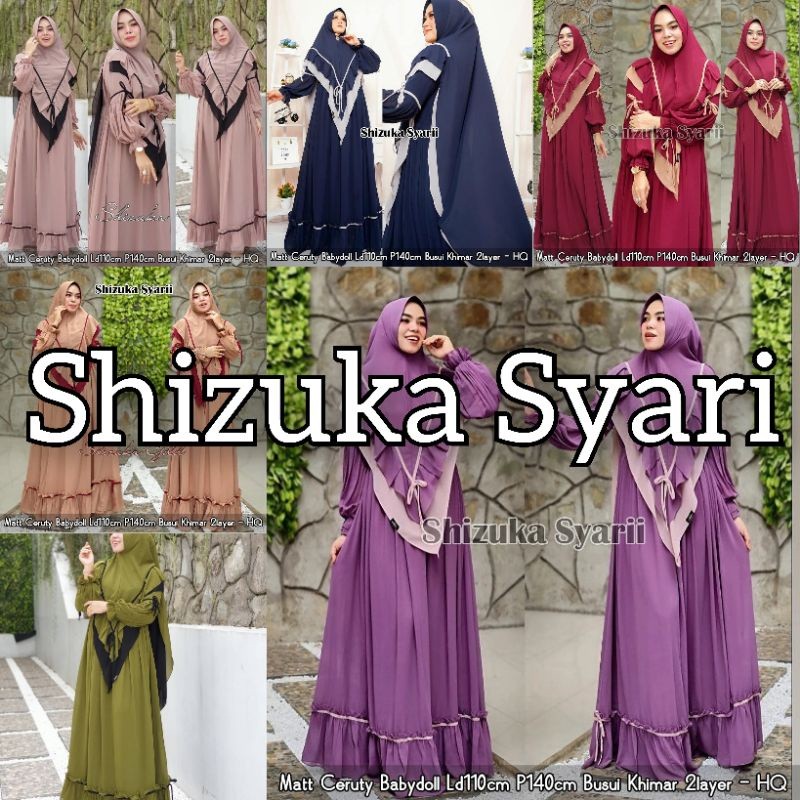 BEEST SELLER SHIZUKA SYARI (LABEL HAFFI) / SYARI CERUTY / GAMIS BUSUI / DRESS CERUTY / GAMIS / FASHI