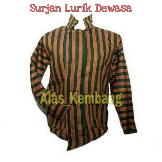 LURIK Baju Adat Jawa Dewasa / Surjan Lurik Dewasa /  SURJAN LURIK DEWASA PRIA & WANITA