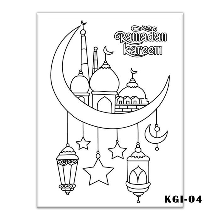 

Kanvas Lukis Anak 30 x 40 cm Canvas Gambar Mewarnai Islami - KGI-01