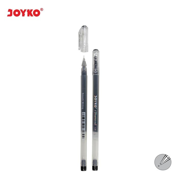 

Gel Pen Pulpen Joyko GP-212 iDiamond 0.5 mm 1 Box 12 Pcs - Hitam