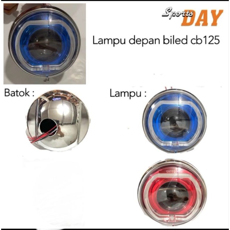 LAMPU DEPAN BILED CB125 REFLEKTOR CB 125 BILED