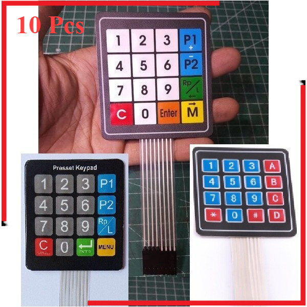Paket SUper Hemat 10 Pcs Keypad Pom Mini Laminasi Biasa , Original & Best Preset Tombol Custom Perta