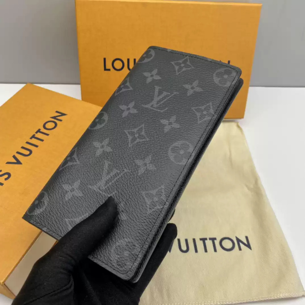 【bekas asli】（ M61697） Dompet Louis Vuitton BRAZZA/Dompet Panjang Presbyopic Klasik/Dompet Pria
