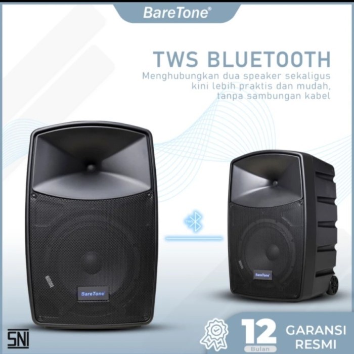 Speaker aktif Portable baretone 10 inch Model Baru MAX10HB 10 Inch