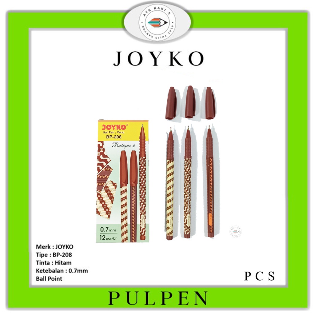 

JOYKO - Pulpen Ball Pen BP-208 Batique 4 - 0.7 mm - Pcs