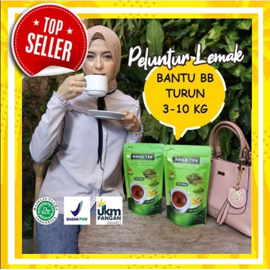 

(TOPSELLER1) Naila Tea Hijau / Teh Peluntur Lemak / Teh Pelangsing Original BPOM ( Susut Lemak Sulem ) Untuk Kesehatan