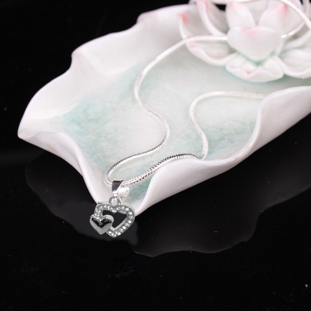 Kalung Rodium Wanita Liontin Love