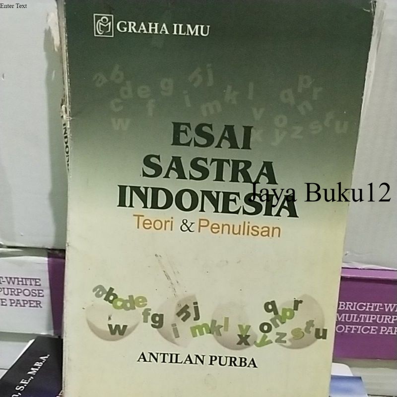 Buku esai sastra Indonesia by antilan purba