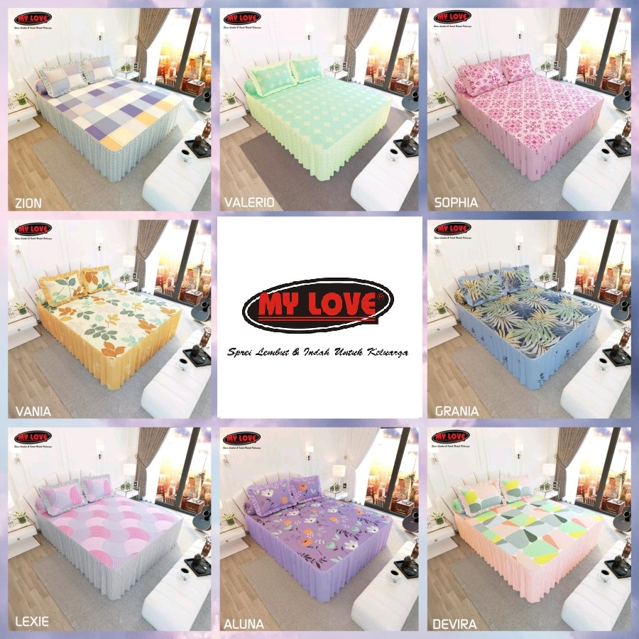 Sprei Rumbai Seprei All New My Love King Size Ukuran 180 x 200 x 50