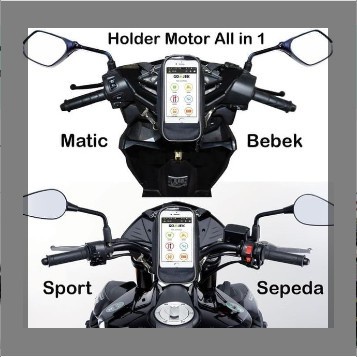 Funcover Tas Holder Cover HP Sepeda Motor Matic Cover Anti Air AC03